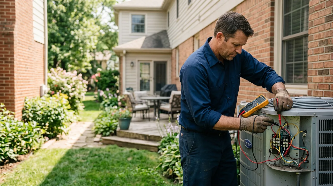 HVAC technician working near Minersville, PA